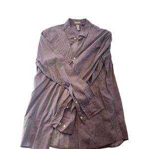 Artifact Slim Fit Mens Button Down Shirt Size M‎ Burgundy Striped Long Sleeve